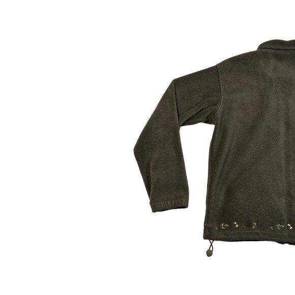 VTG.Northern Reflections Shirt Women's L/S F/Z Embroidered Sweatshirt Green Sm - Picture 9 of 11